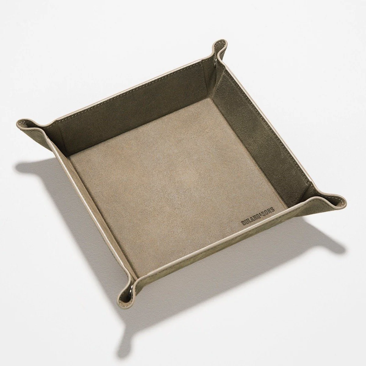 Grey Rugged Big Leather Valet Tray - Image 4