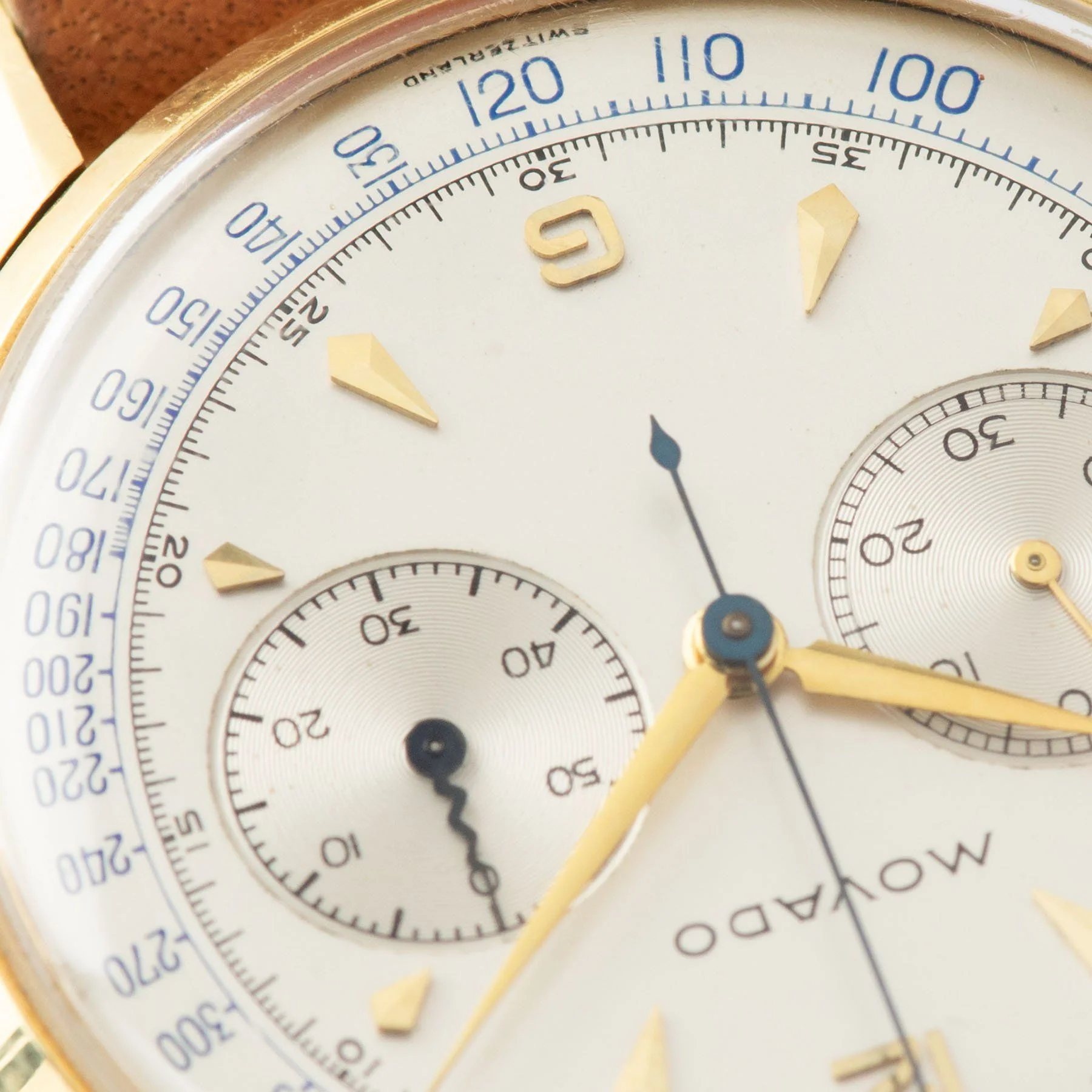 Movado M90 Yellow Gold Chronograph Watch - Image 4