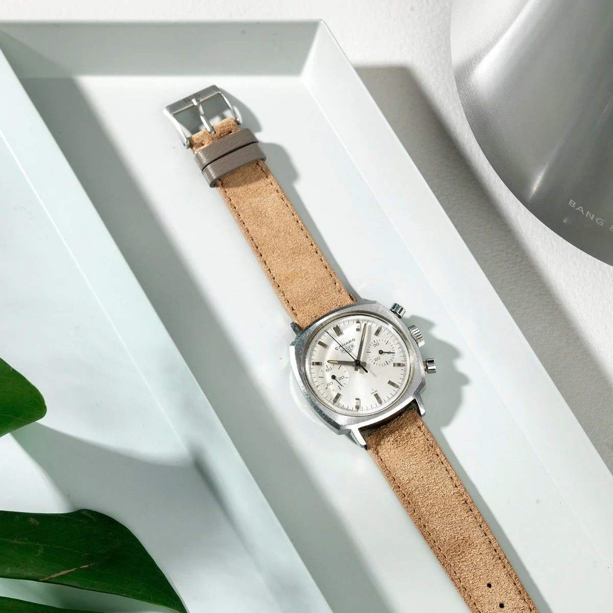 Refined Light Brown Suede Watch Strap - Image 15