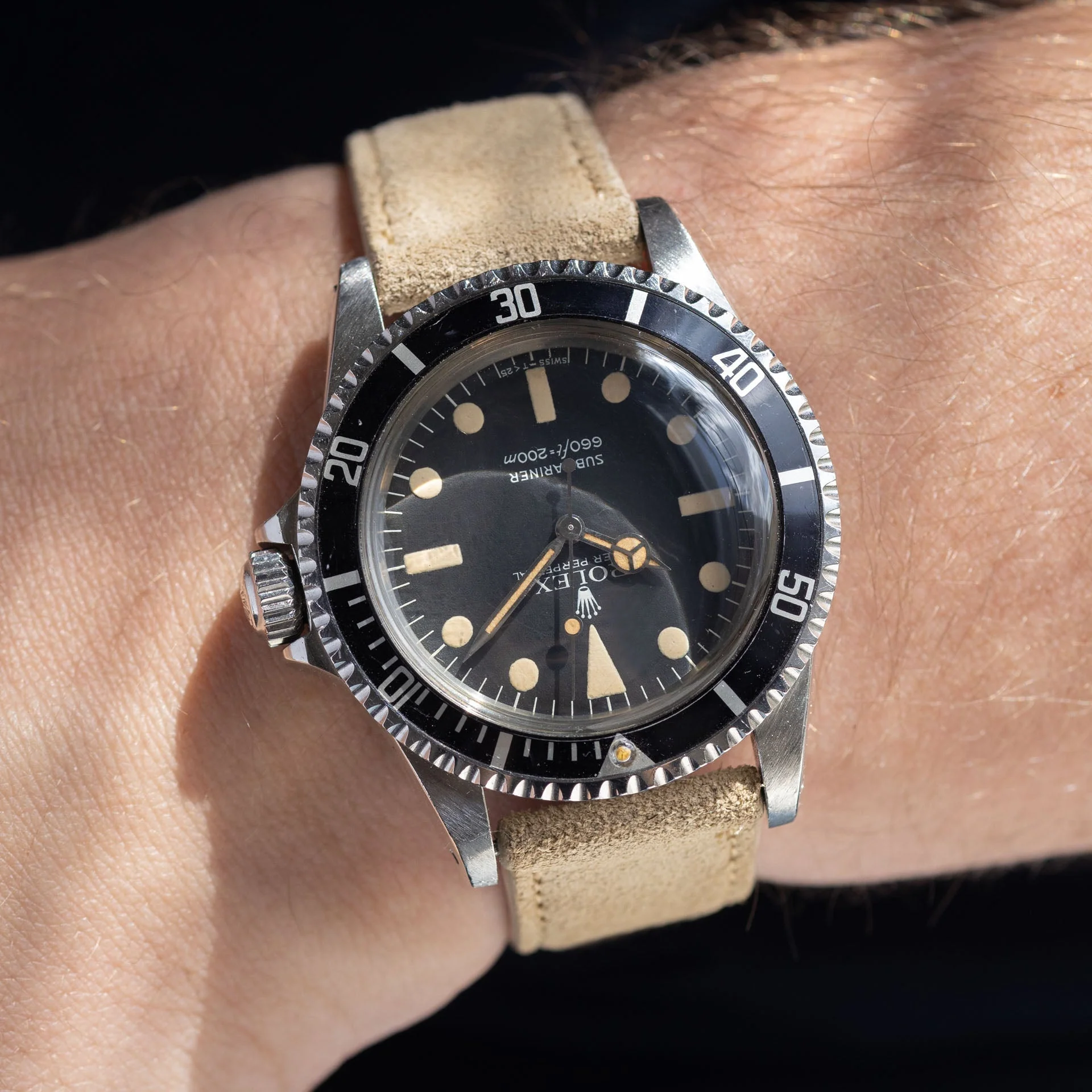 Refined Light Brown Suede Watch Strap - Image 6