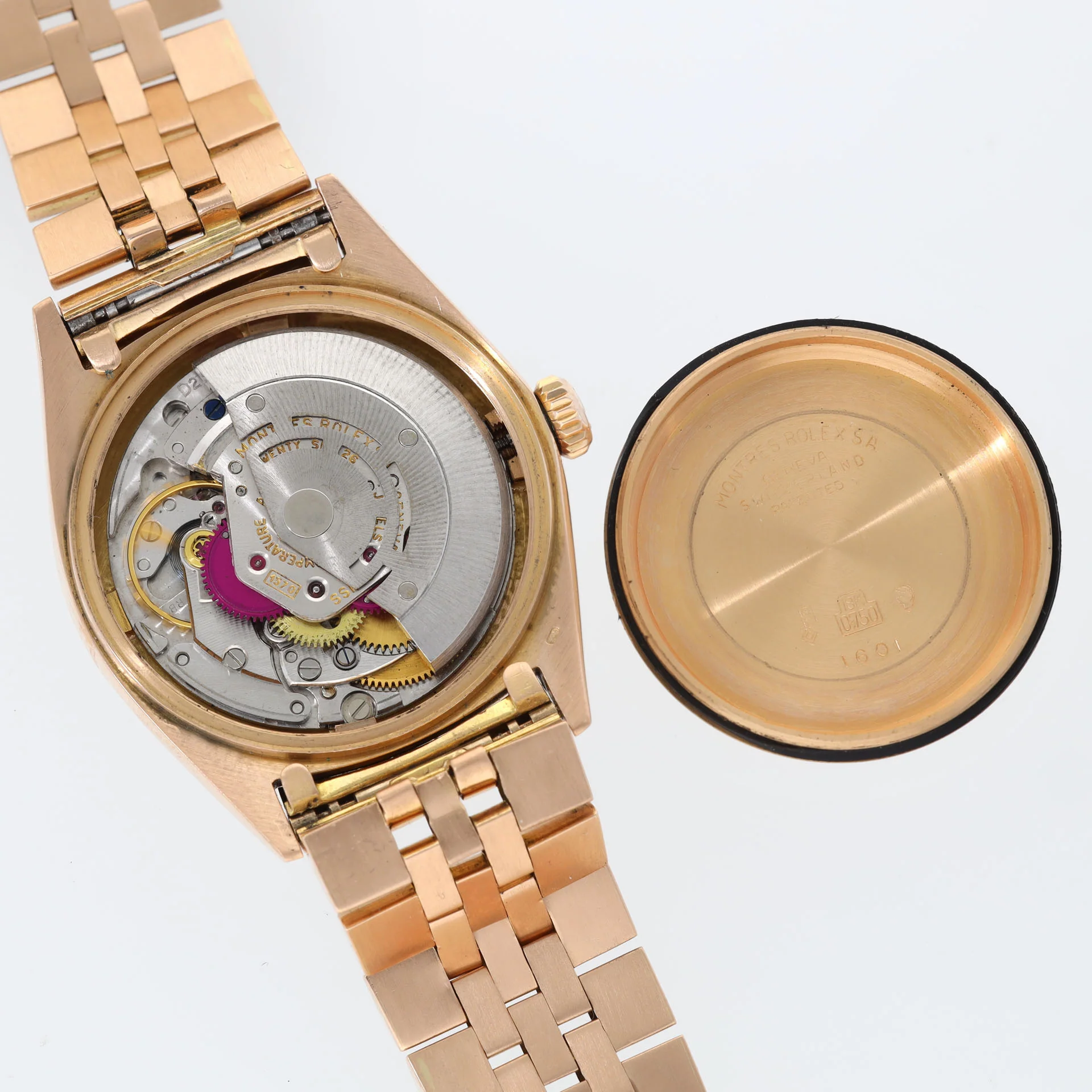 Rolex Datejust 1601 “Pink on Pink” Rose Gold Case Bracelet and Dial - Image 7